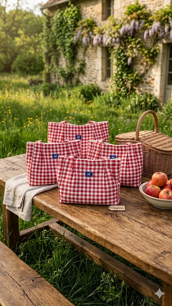 TOTE BAG MINI VICHY ROUGE – Image 9