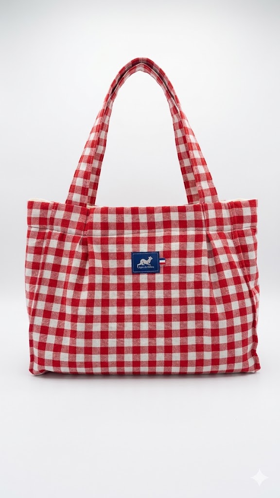 TOTE BAG MINI VICHY ROUGE