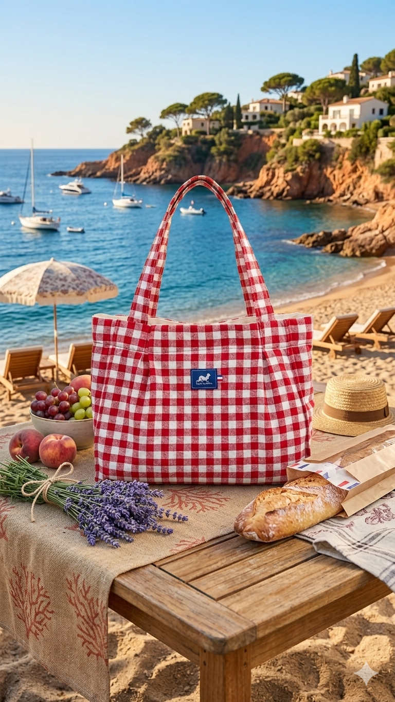 TOTE BAG MINI VICHY ROUGE – Image 14