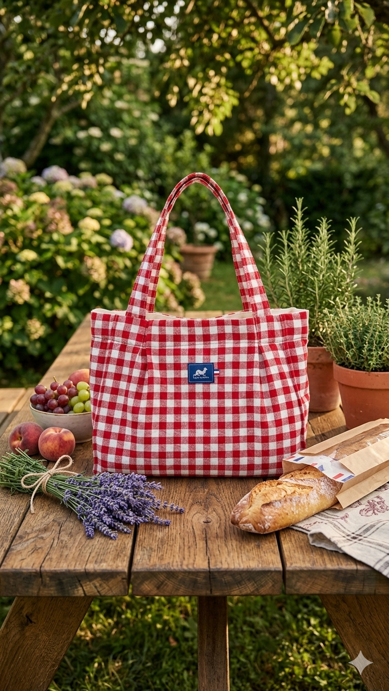 TOTE BAG MINI VICHY ROUGE – Image 15