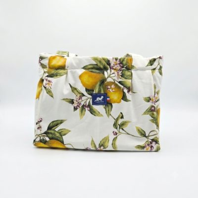  TOTE BAG MINI ARTISANAL EN COTON À MOTIFS CITRONS ITALIENS – SOFIA