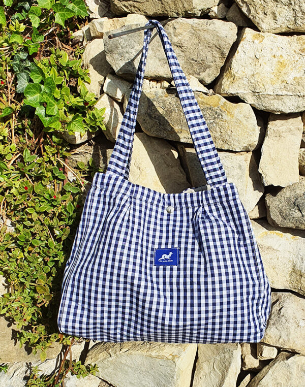 TOTE BAG MINI VICHY BLEU – Image 3