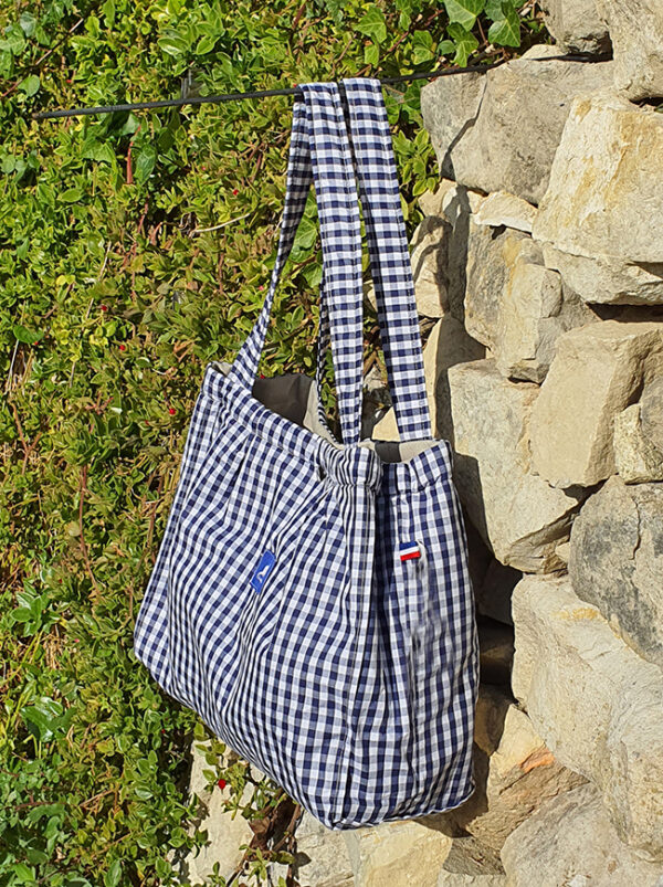 TOTE BAG MINI VICHY BLEU – Image 4