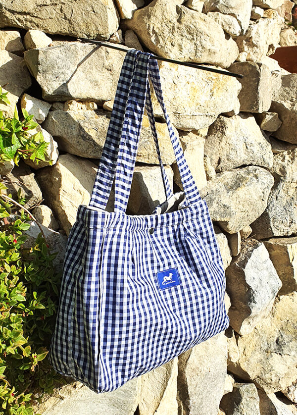 TOTE BAG MINI VICHY BLEU – Image 5