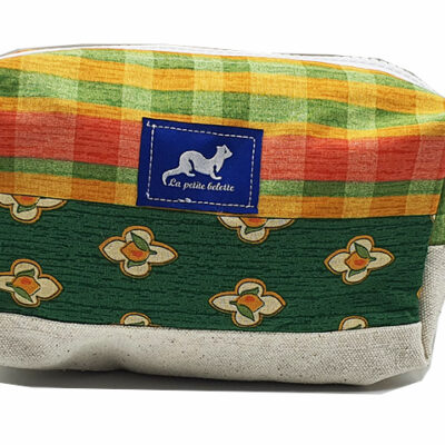 TROUSSE MOYENNE BICOLORE BEIGE CARREAUX PROVENÇAUX