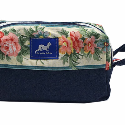 TROUSSE MOYENNE BICOLORE BLEU FLEURS PROVENÇALES