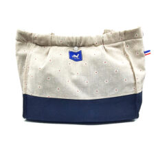 TOTE BAG MINI BICOLORE MARGUERITE BLEUE