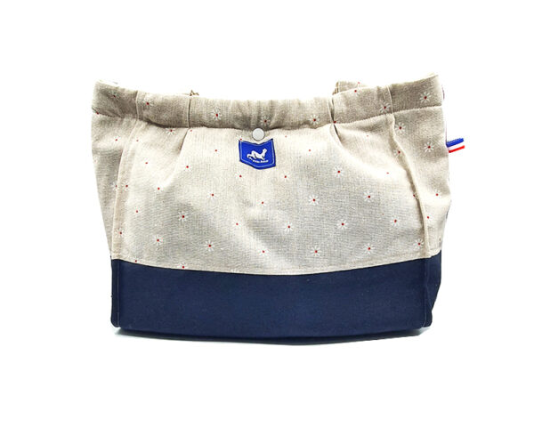 TOTE BAG MINI BICOLORE MARGUERITE BLEUE