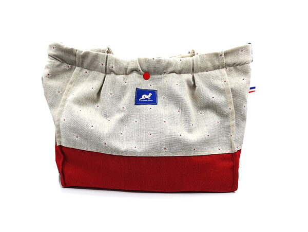 TOTE BAG MINI BICOLORE MARGUERITE ROUGE