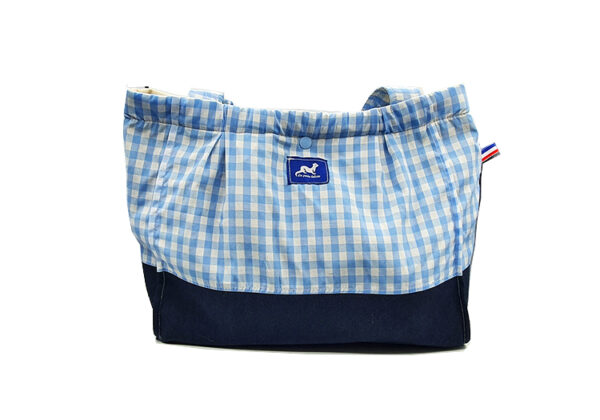 TOTE BAG MINI BICOLORE VICHY BLEU CLAIR