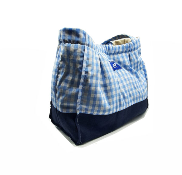 TOTE BAG MINI BICOLORE VICHY BLEU CLAIR – Image 3