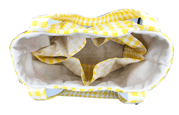 TOTE BAG MINI BICOLORE VICHY JAUNE – Image 4
