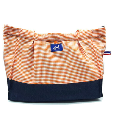 TOTE BAG MINI BICOLORE VICHY ORANGE
