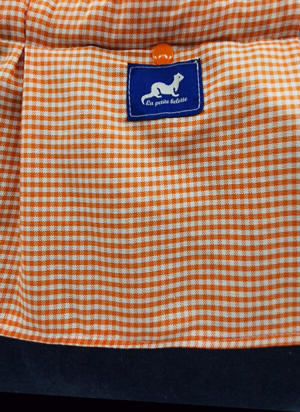 TOTE BAG MINI BICOLORE VICHY ORANGE – Image 2