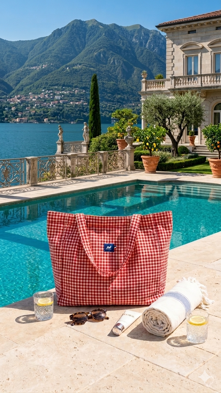 TOTE BAG VICHY ROUGE – Image 4
