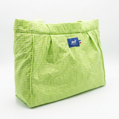 TOTE BAG MINI VICHY VERT CLAIR (4)
